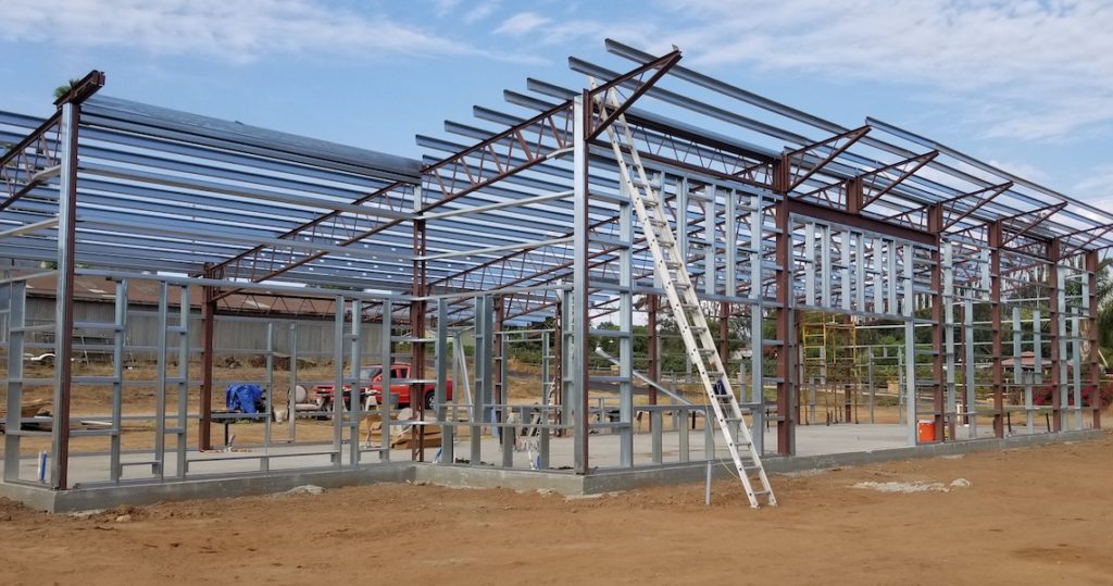 Barndominium steel frame in Indiana