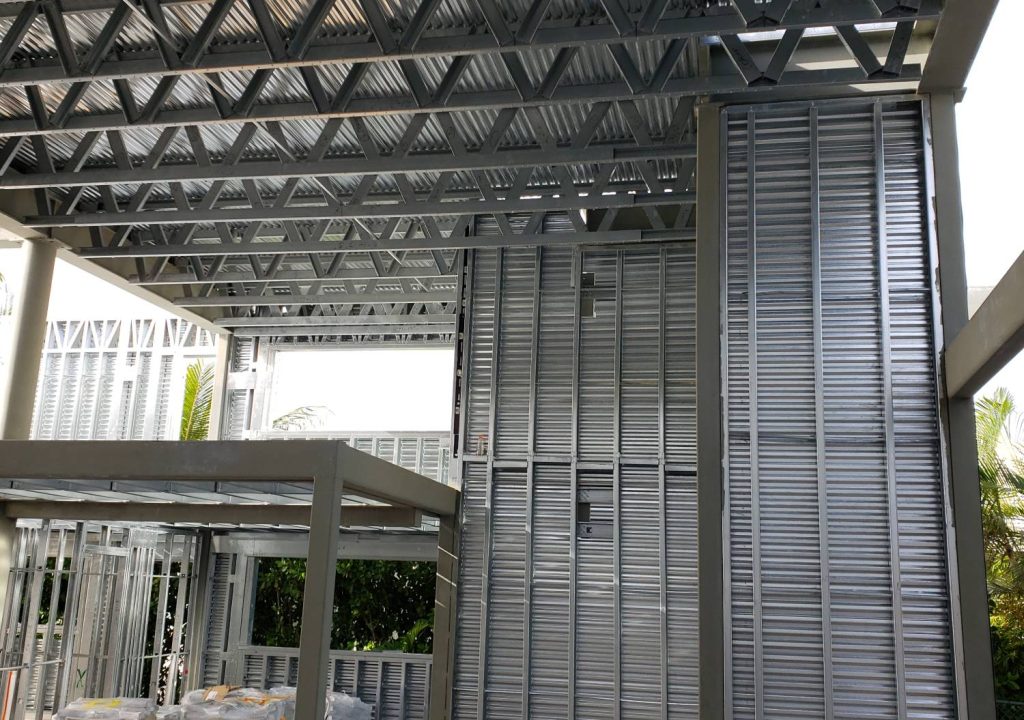 Steel barndo frame in Indiana